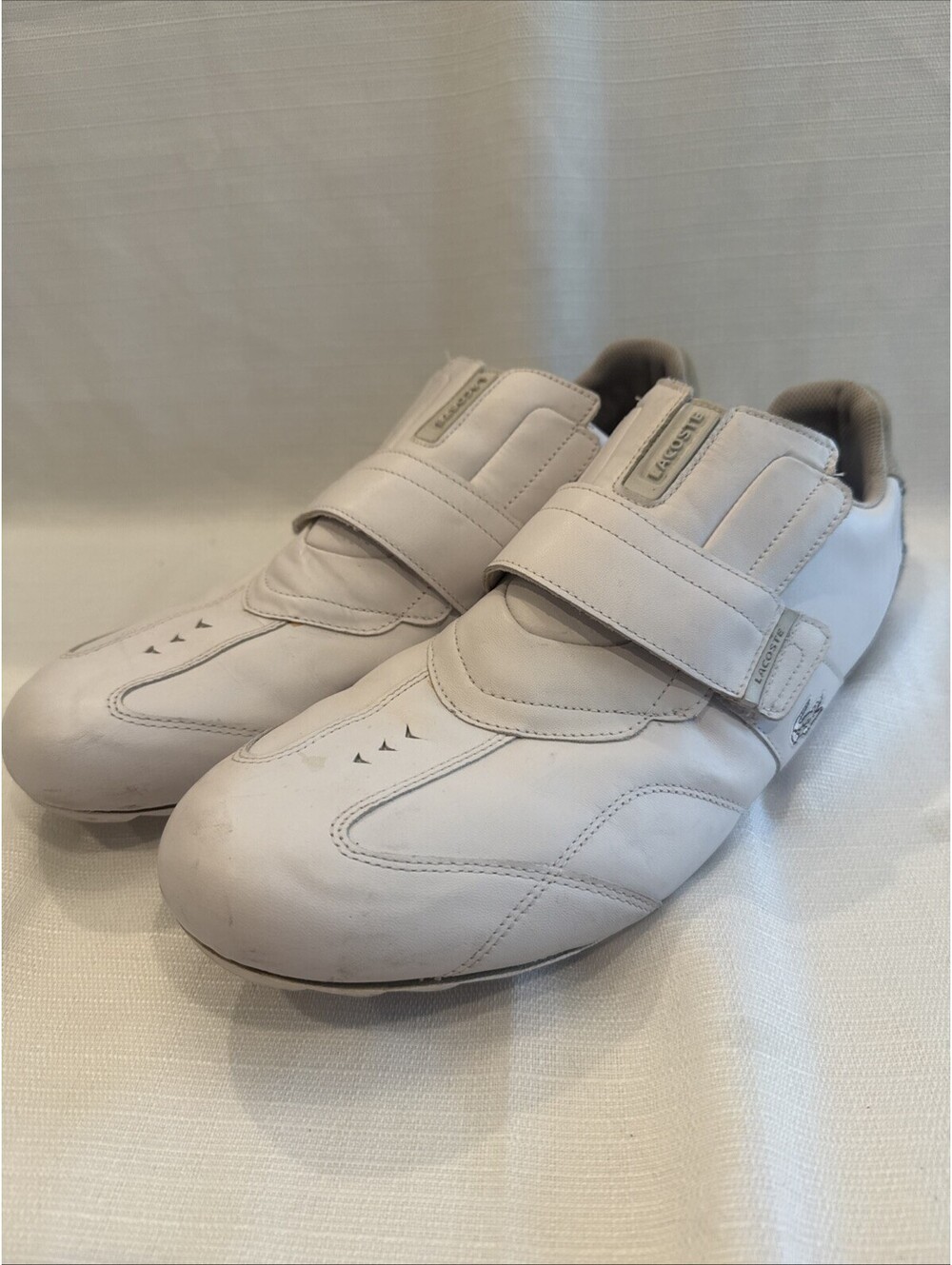 Lacoste Swerve White Leather Strap Sneakers Men's Size 16